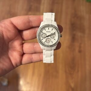 Fossil Watch, White Stella Day